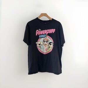 Cartoon Network Powerpuff Girls Black Graphic T-Shirt Women Large 2021 Blossom